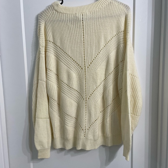 NWT Marine Layer Olivia Crewneck Cashmere Blend Sweater in white - Picture 8 of 10